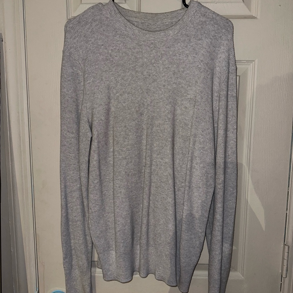 Zara Gray Crewneck Sweater Soft Knit Casual